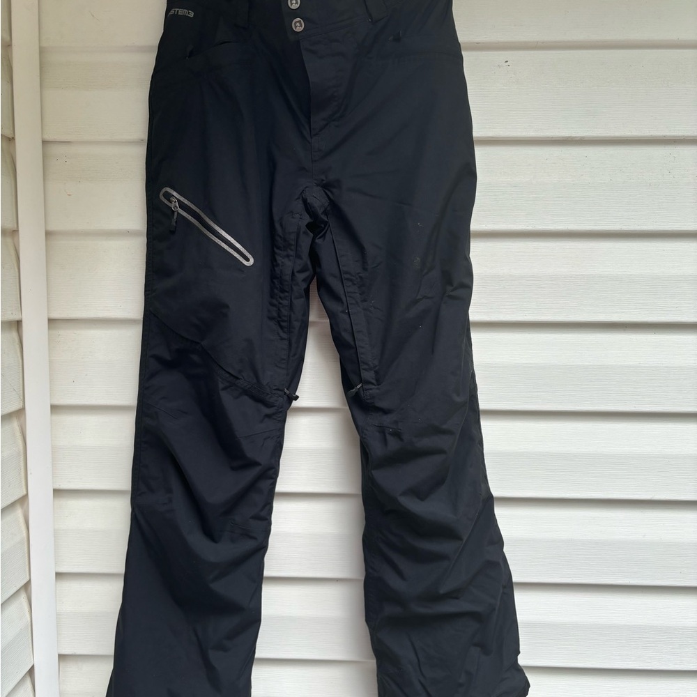Eastern Mountain Sports Gray and Black ski snowboard snow pants